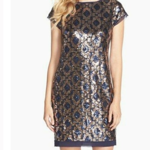 💜 Vince Camuto Dress sequins cocktail dress Party dress iso - Picture 3 of 17
